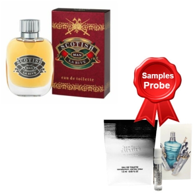 La Rive Scotish 90 ml + echantillon Jean Paul Gaultier Le Male